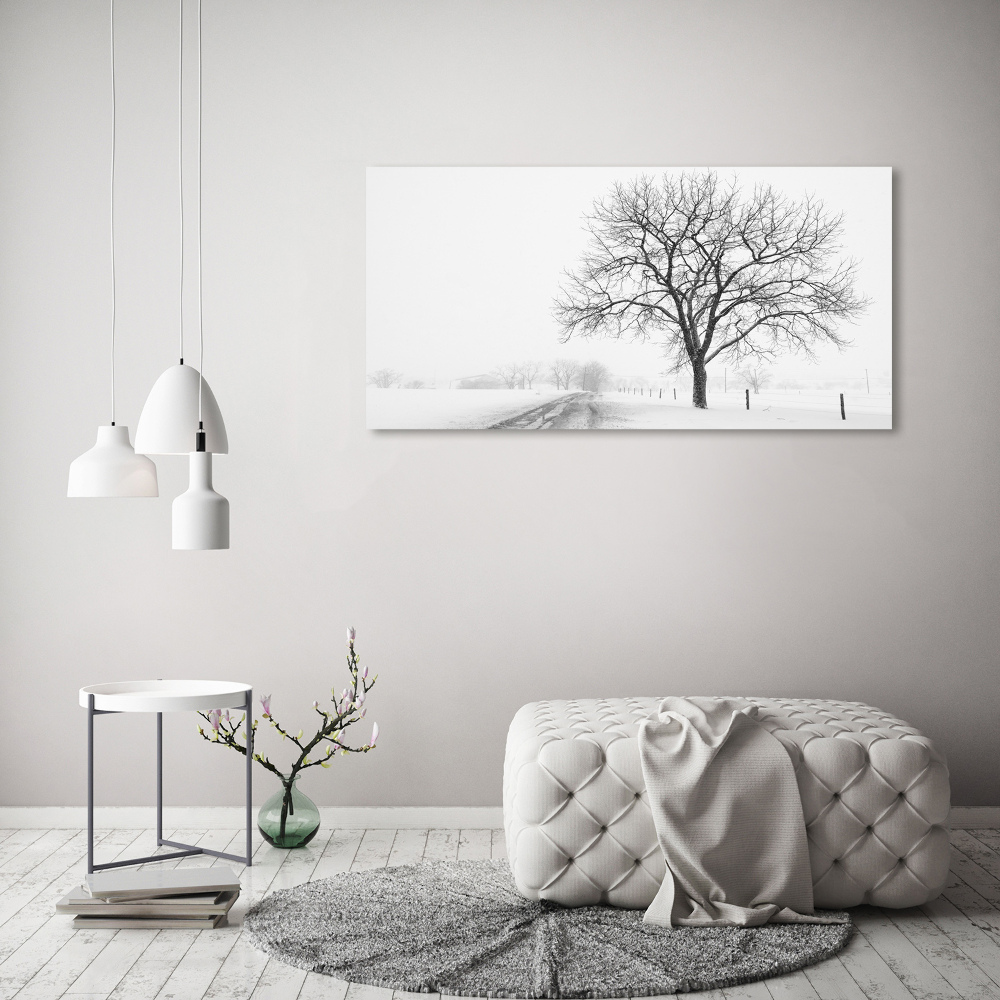 Tableau imprimé sur toile Arbre en hiver