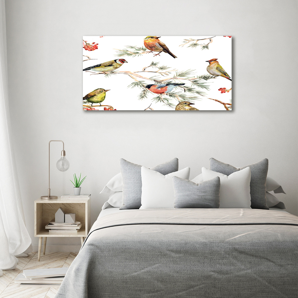 Tableau photo sur toile Plante forestière oiseaux