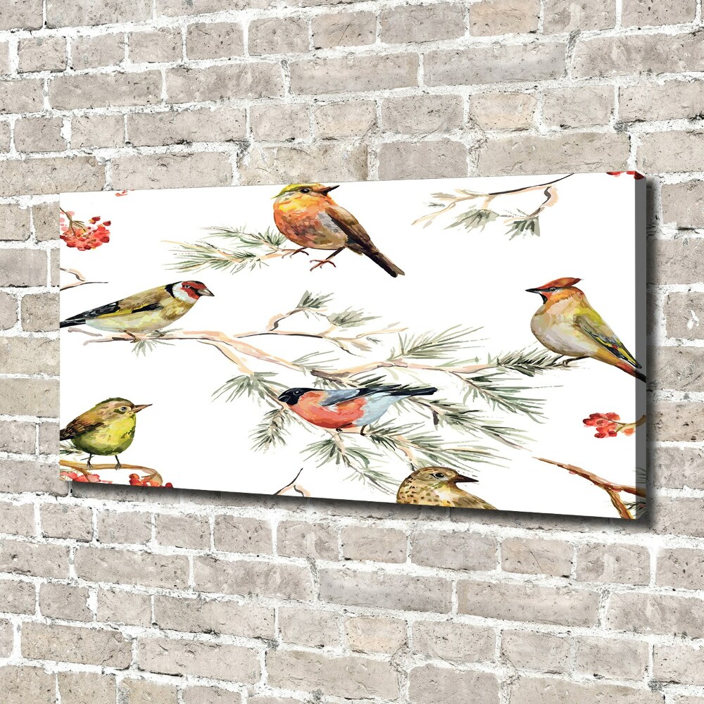 Tableau photo sur toile Plante forestière oiseaux