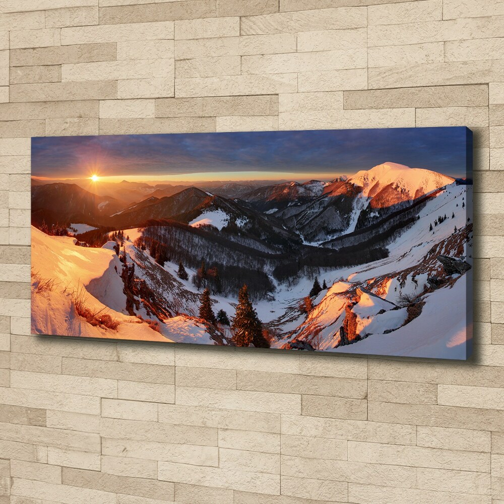 Tableau photo sur toile Hiver dans les montagnes