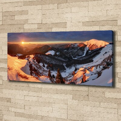 Tableau photo sur toile Hiver dans les montagnes