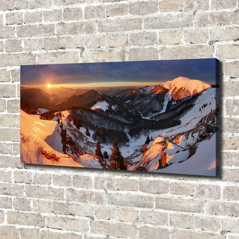 Tableau photo sur toile Hiver dans les montagnes