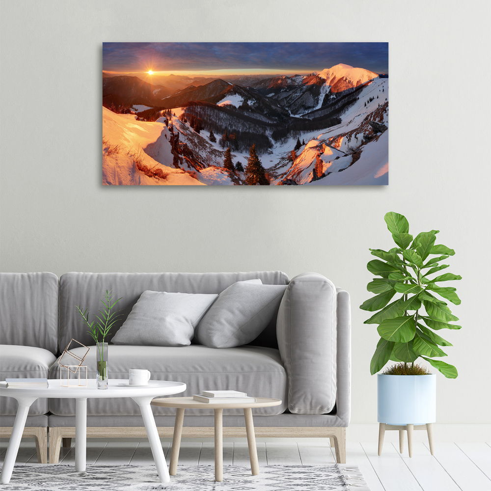 Tableau photo sur toile Hiver dans les montagnes