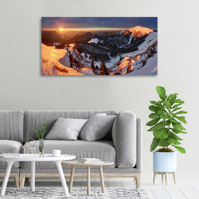 Tableau photo sur toile Hiver dans les montagnes