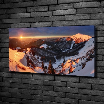 Tableau photo sur toile Hiver dans les montagnes