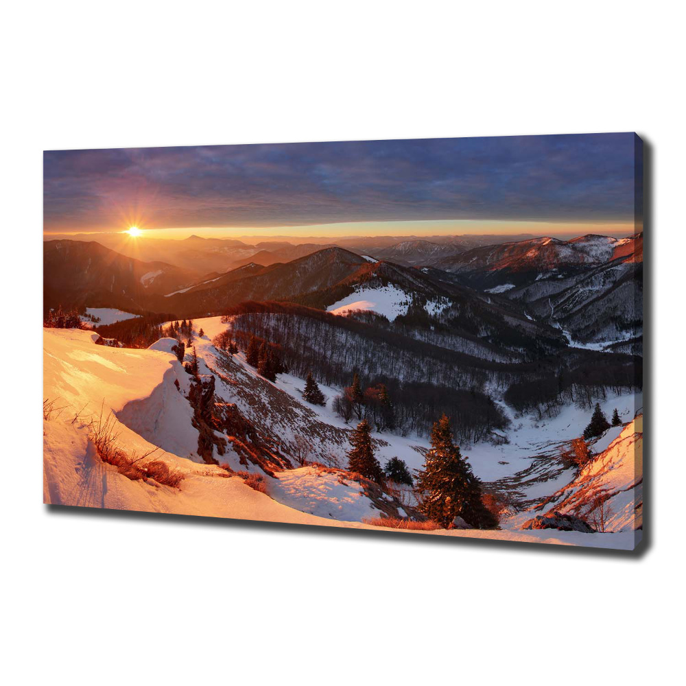 Tableau photo sur toile Hiver dans les montagnes