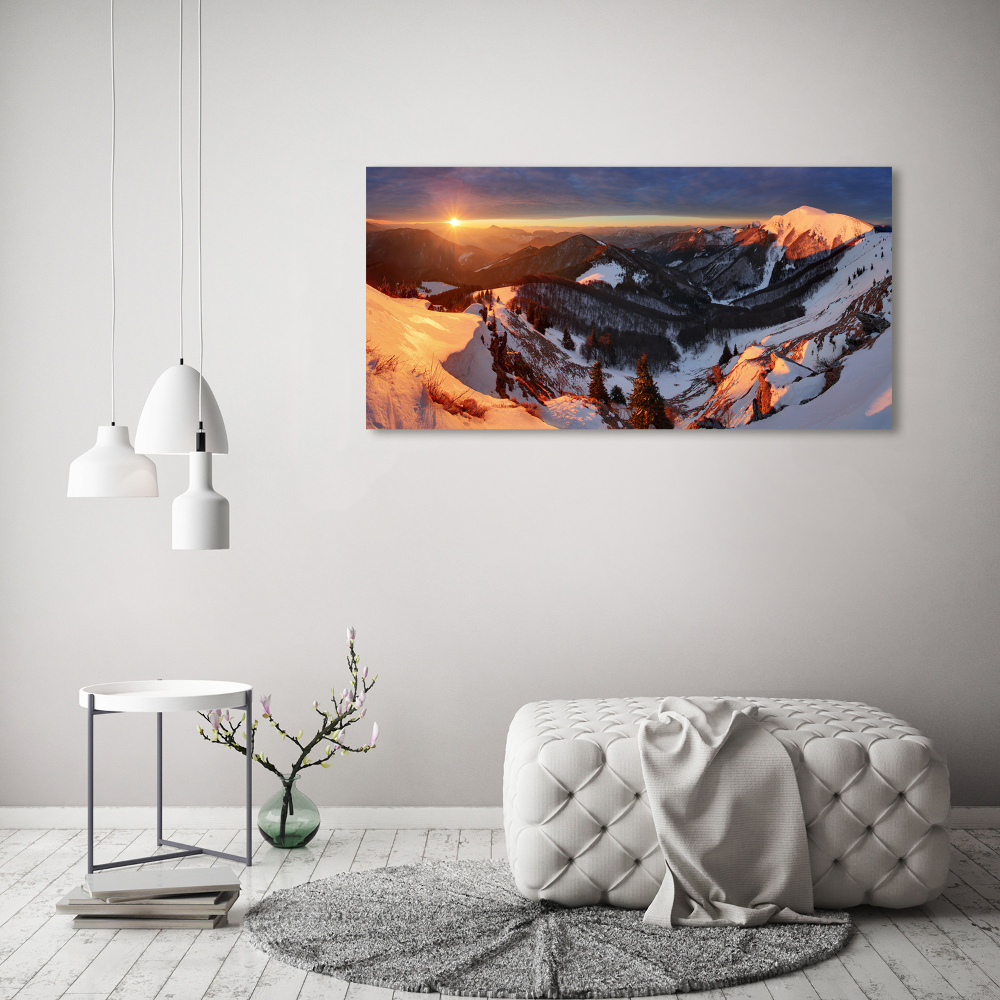 Tableau photo sur toile Hiver dans les montagnes