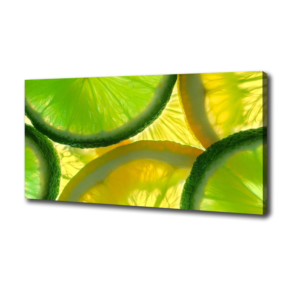 Tableau toile imprimée Citron vert et citron