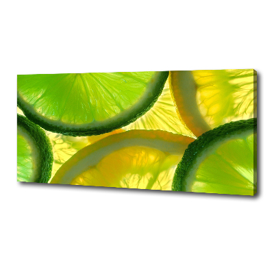 Tableau toile imprimée Citron vert et citron