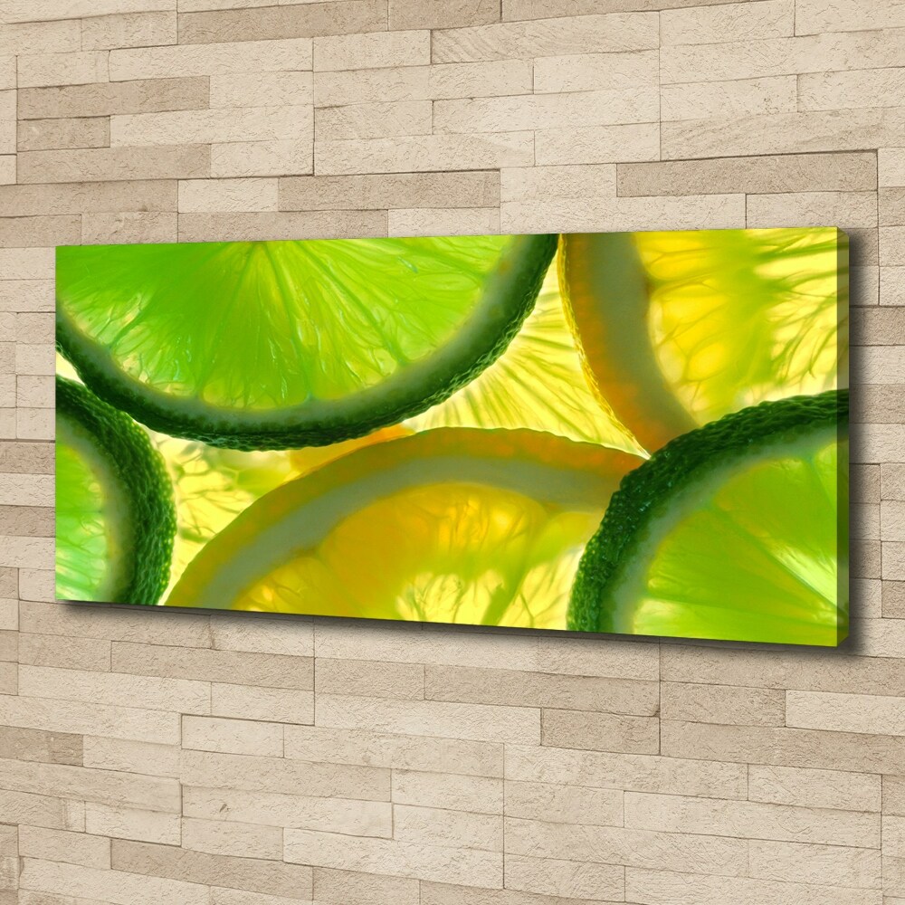 Tableau toile imprimée Citron vert et citron