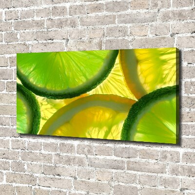 Tableau toile imprimée Citron vert et citron