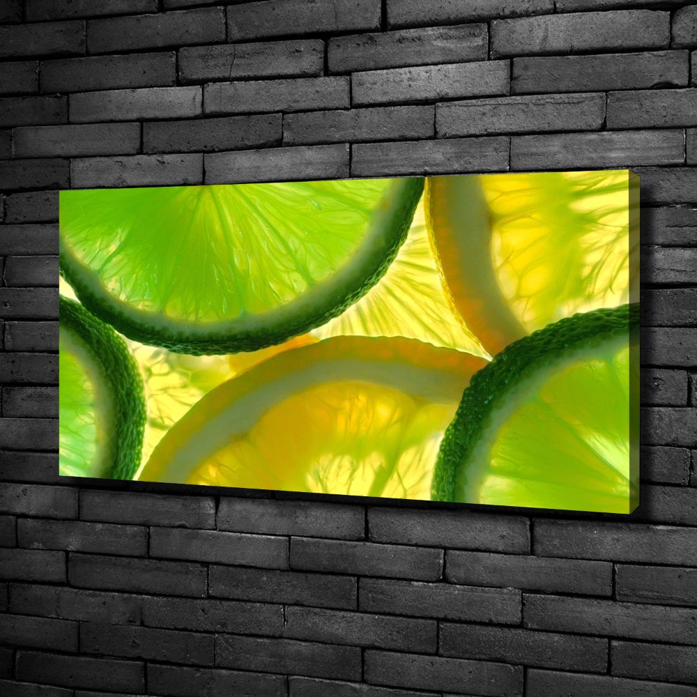 Tableau toile imprimée Citron vert et citron