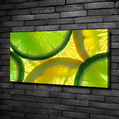 Tableau toile imprimée Citron vert et citron