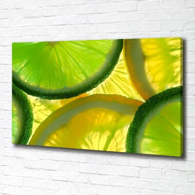 Tableau toile imprimée Citron vert et citron