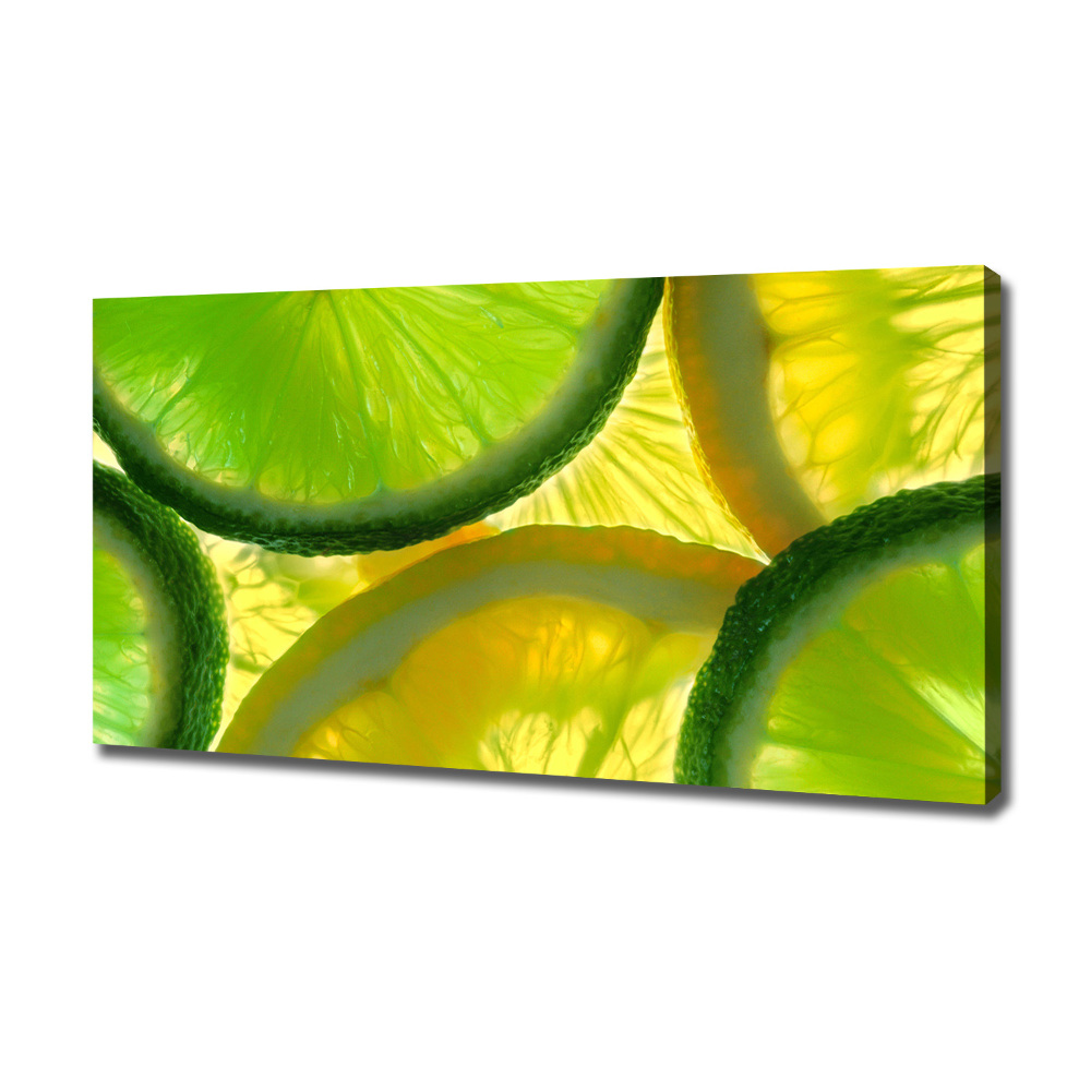 Tableau toile imprimée Citron vert et citron