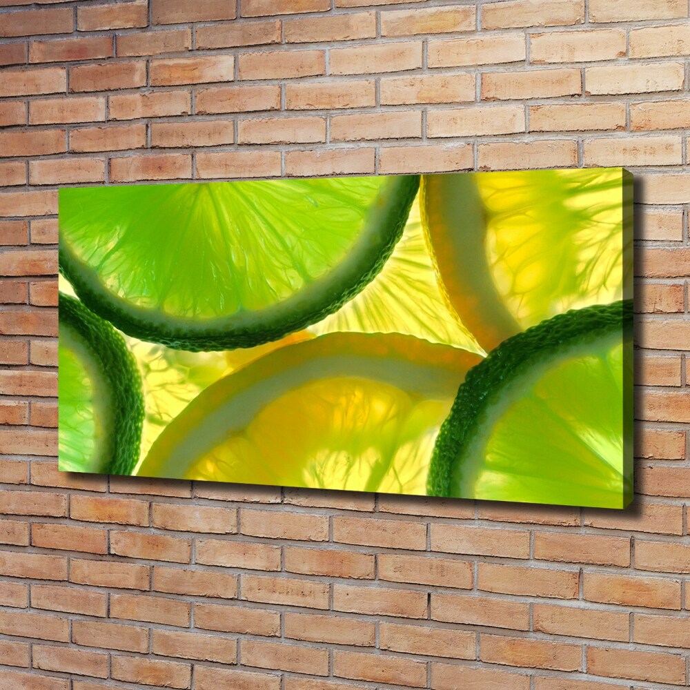 Tableau toile imprimée Citron vert et citron