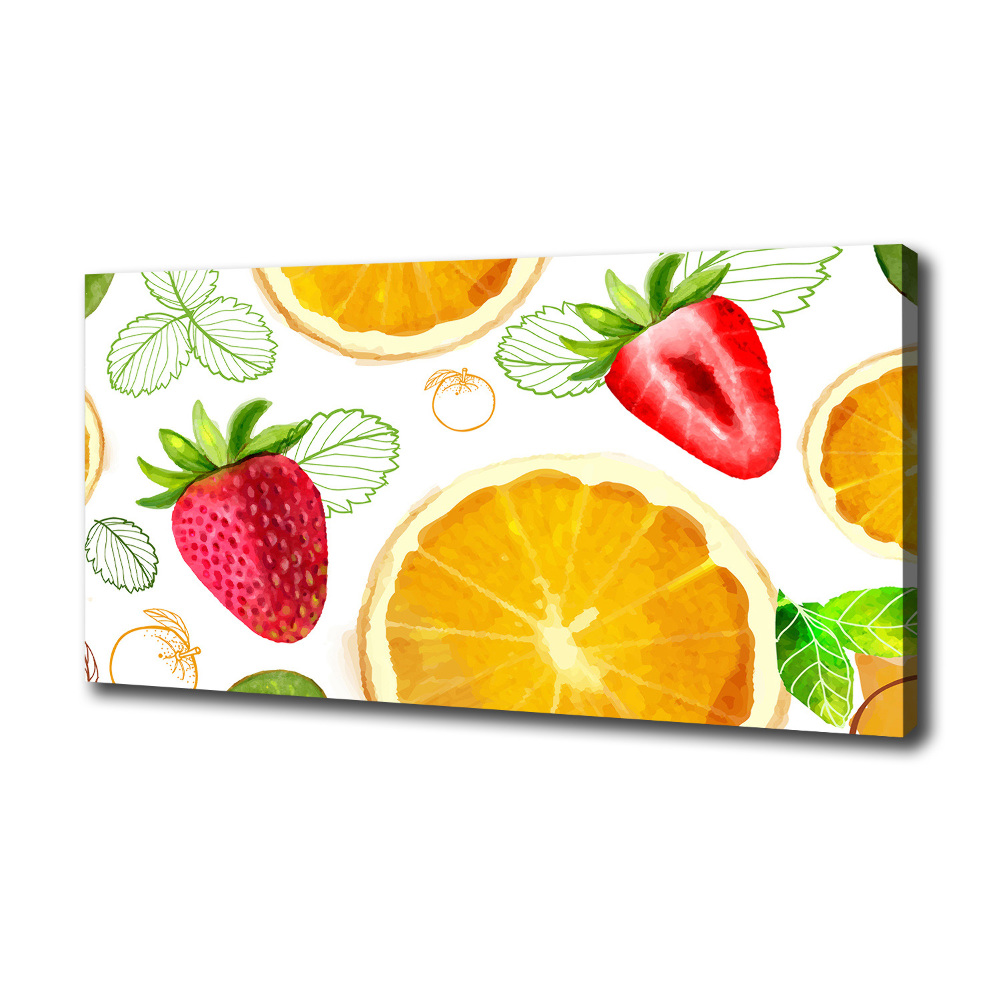 Tableau toile imprimée Fruits