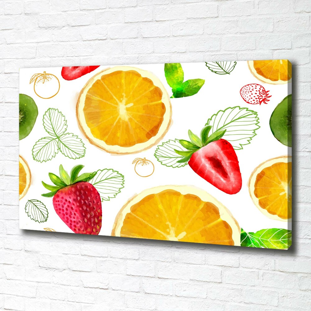 Tableau toile imprimée Fruits