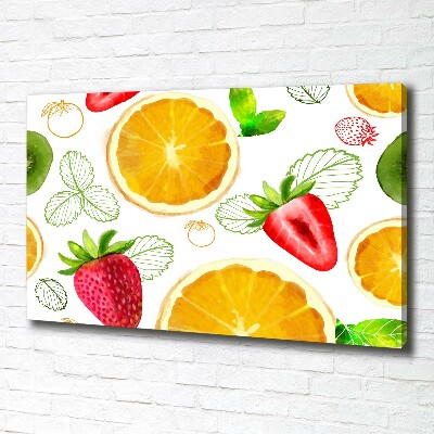 Tableau toile imprimée Fruits