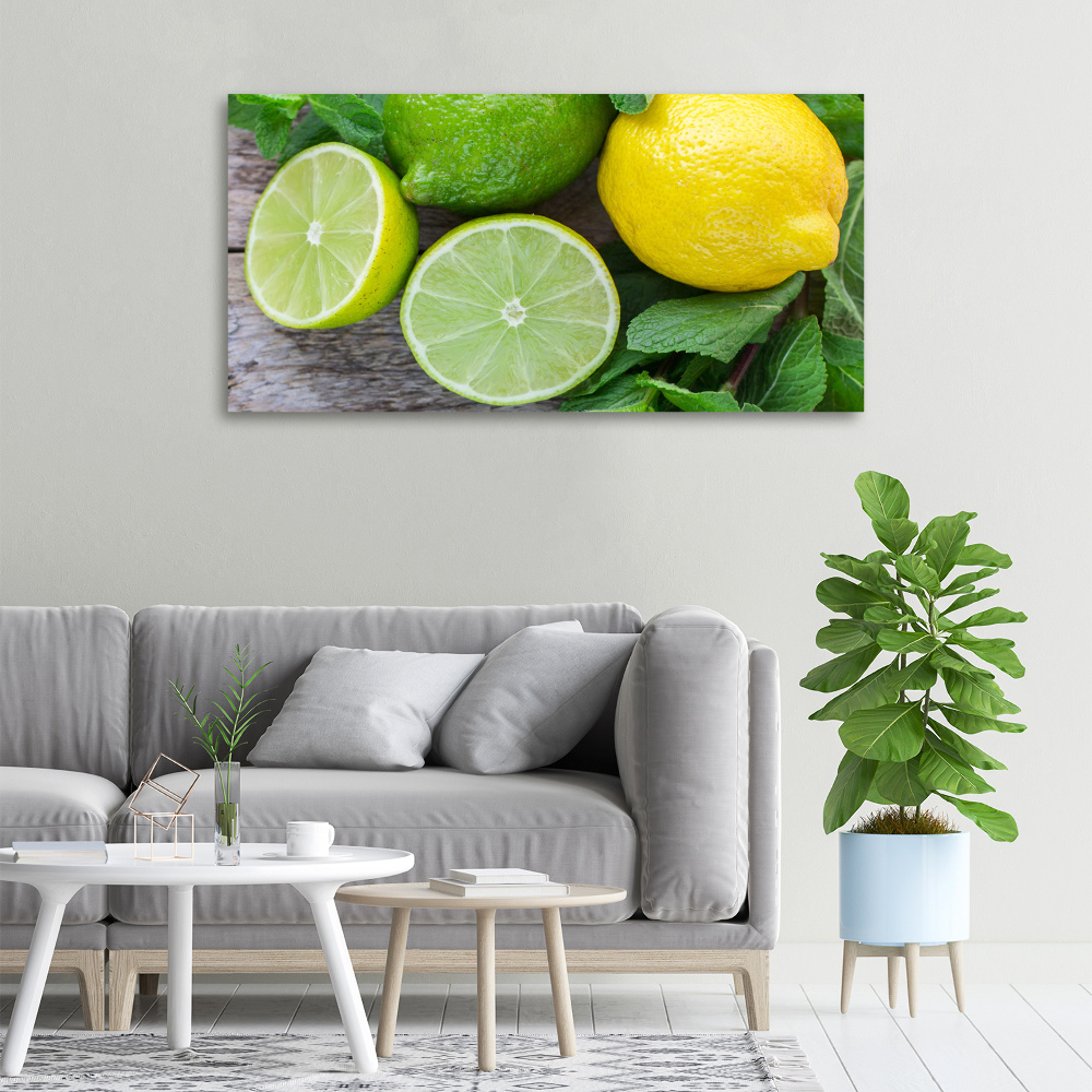 Tableau mural sur toile Chaux et citron