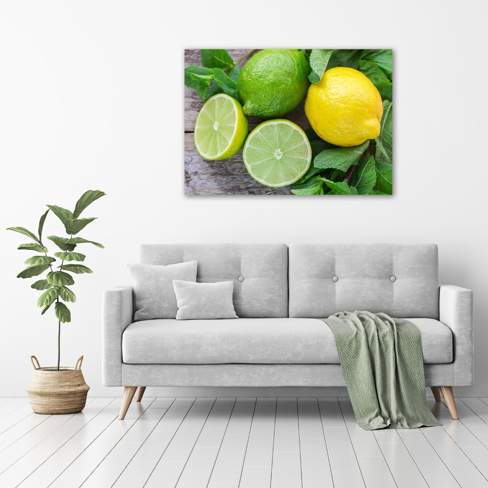 Tableau mural sur toile Chaux et citron