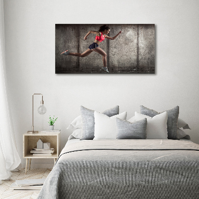 Tableau photo sur toile Femme en train de courir