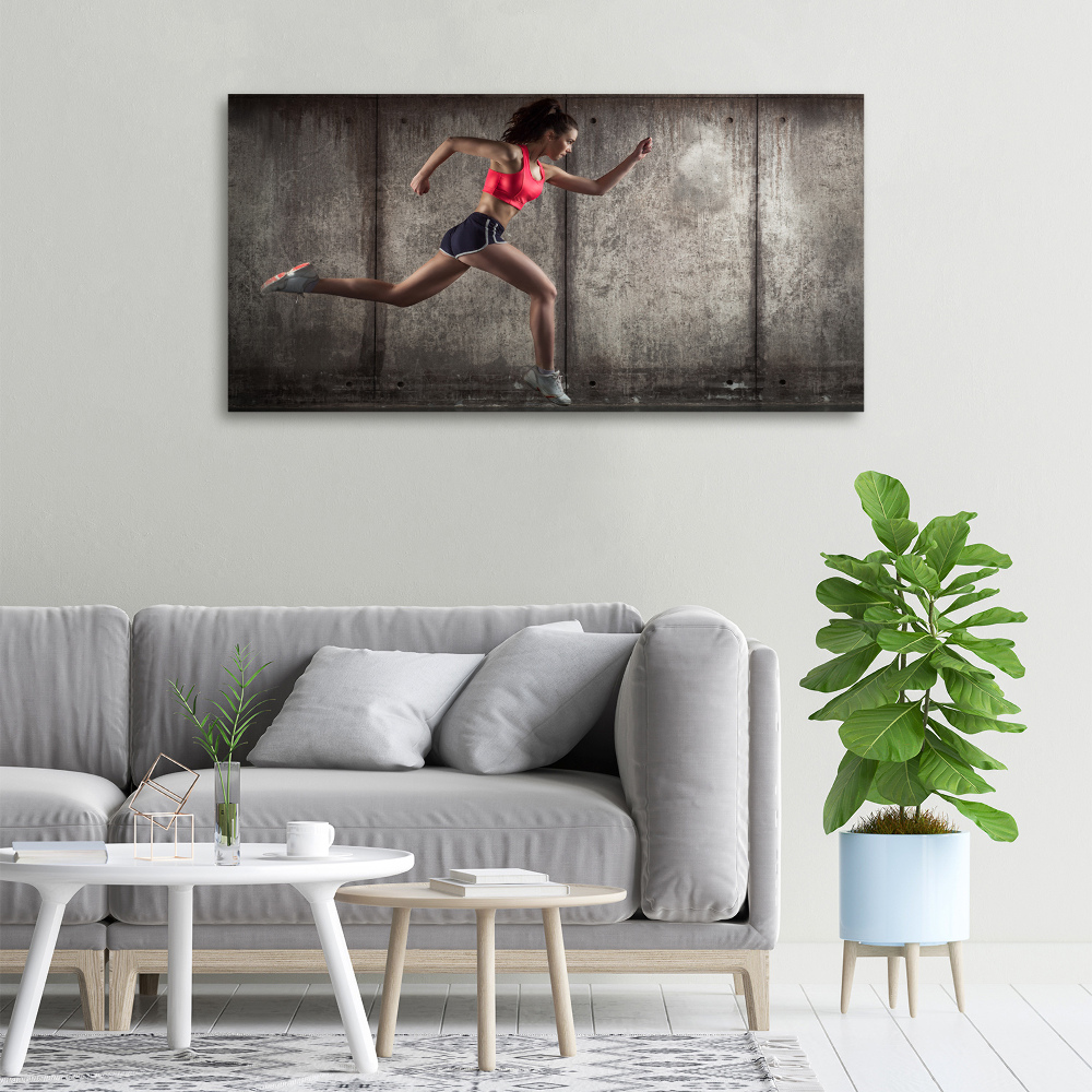 Tableau photo sur toile Femme en train de courir