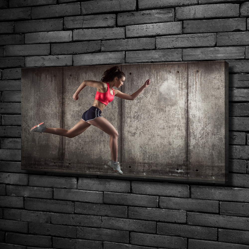 Tableau photo sur toile Femme en train de courir