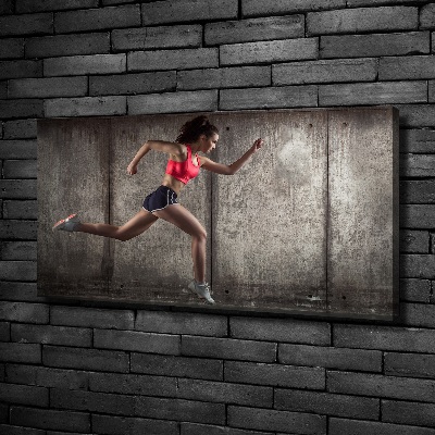 Tableau photo sur toile Femme en train de courir