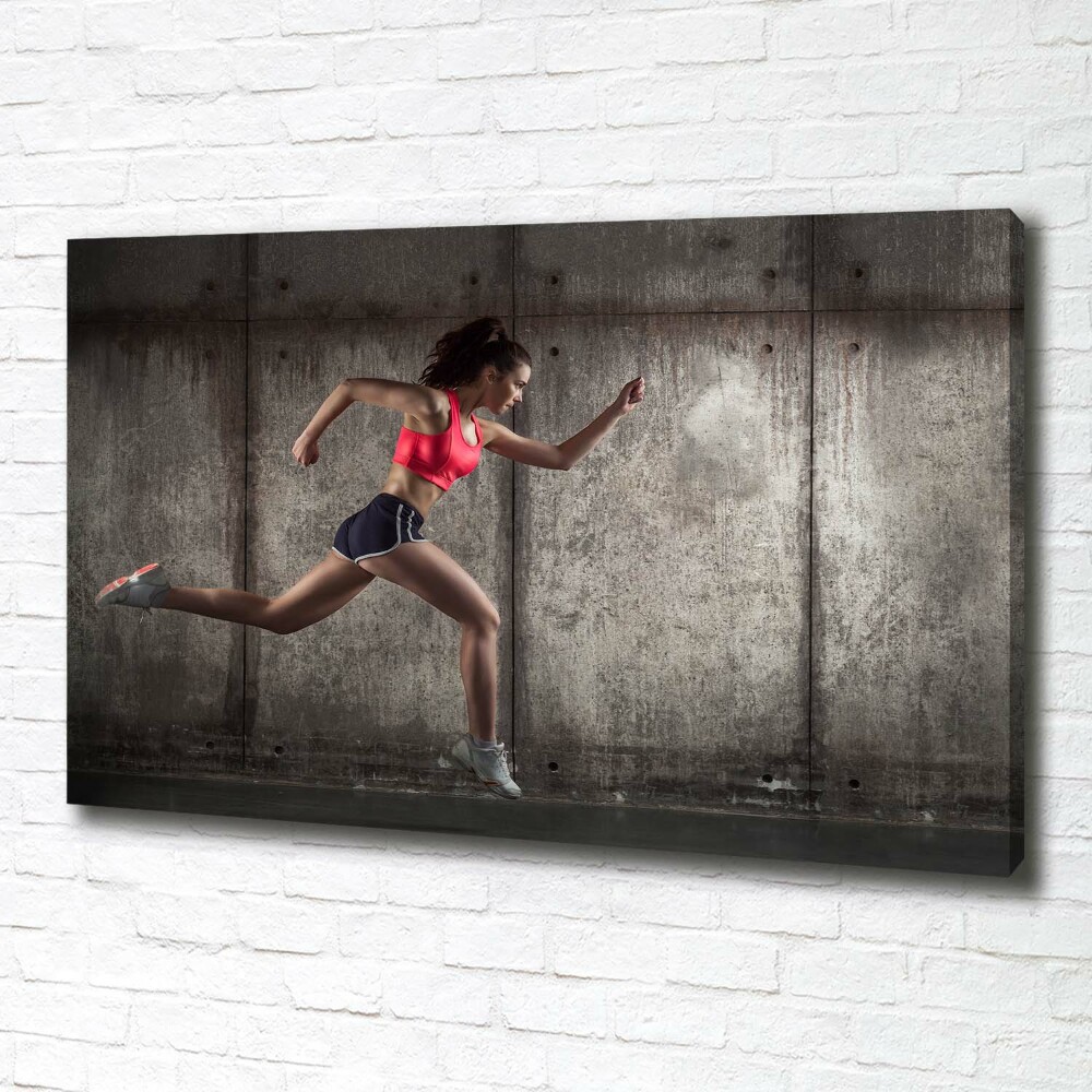 Tableau photo sur toile Femme en train de courir