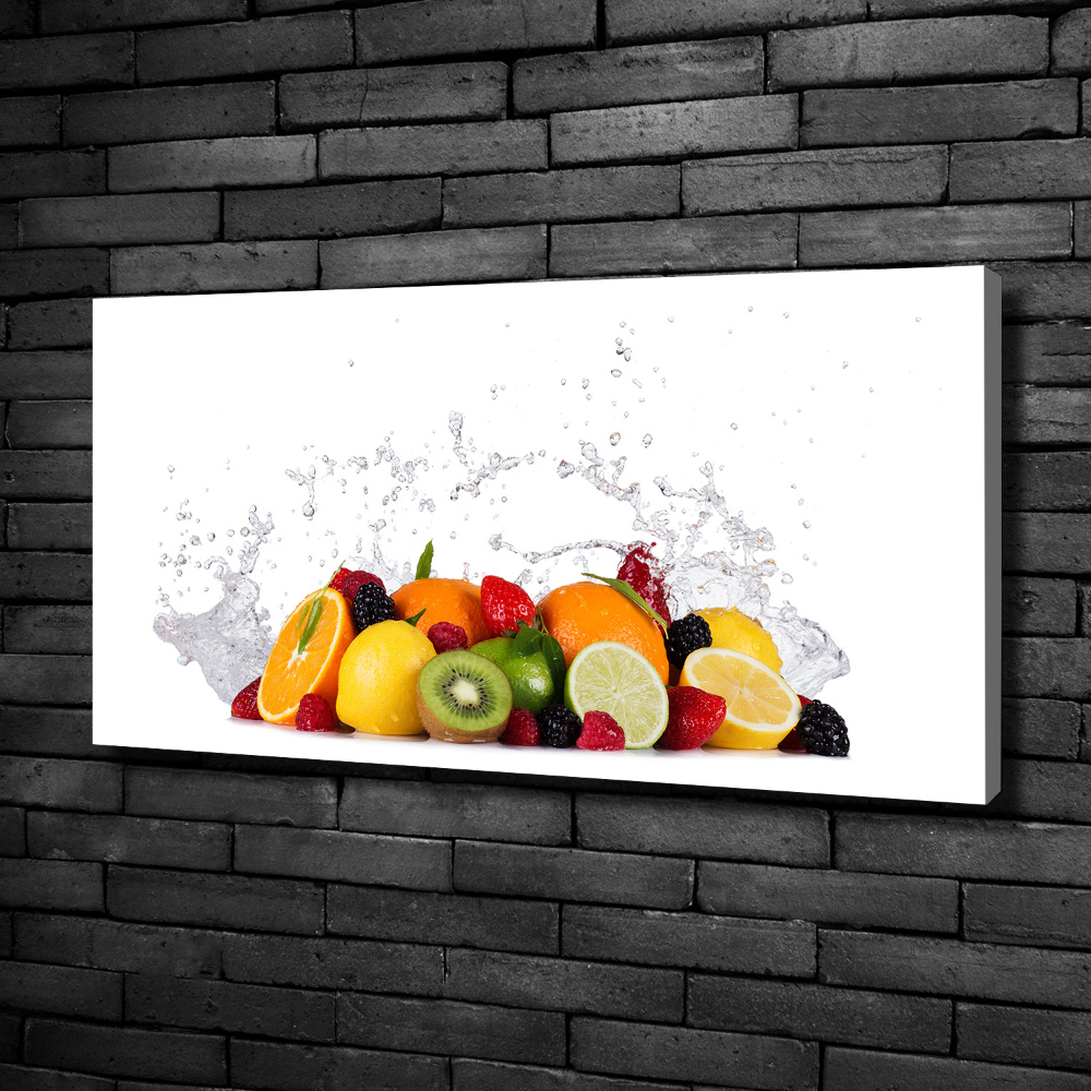 Tableau imprimé sur toile Fruit et eau