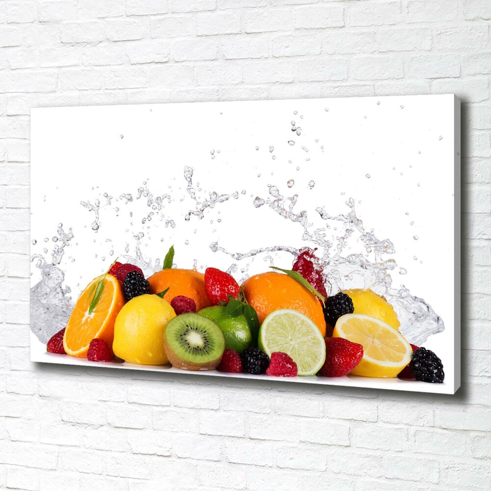 Tableau imprimé sur toile Fruit et eau