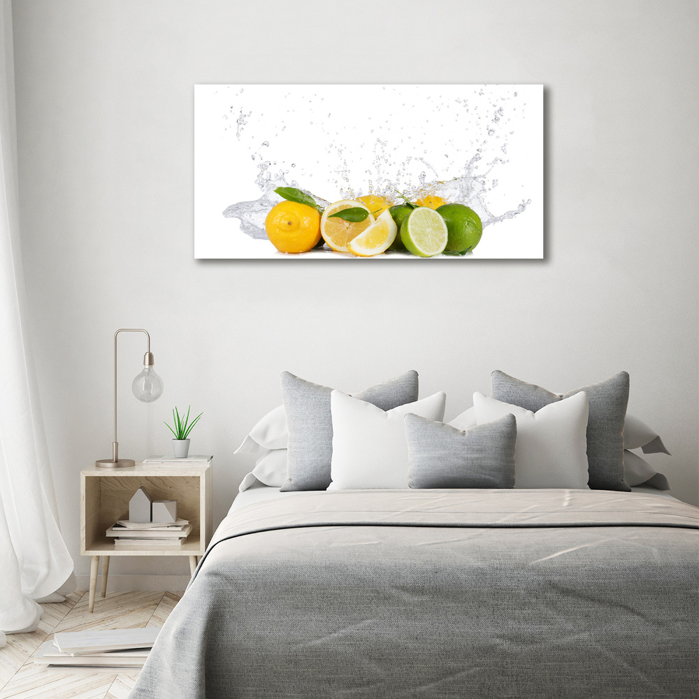 Tableau photo sur toile Agrumes et eau