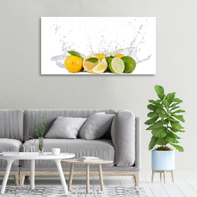 Tableau photo sur toile Agrumes et eau