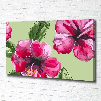 Tableau toile imprimée Les fleurs hawaïennes