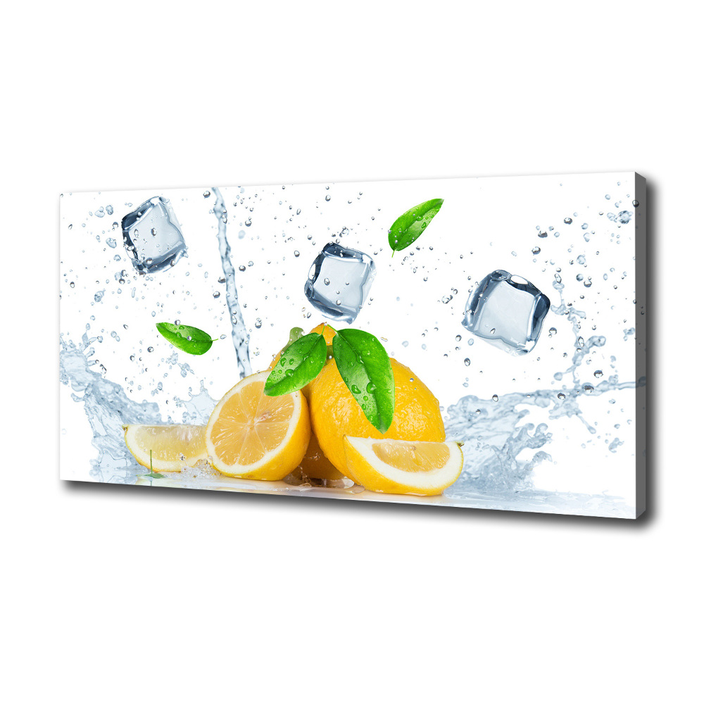 Tableau mural sur toile Citrons avec glace