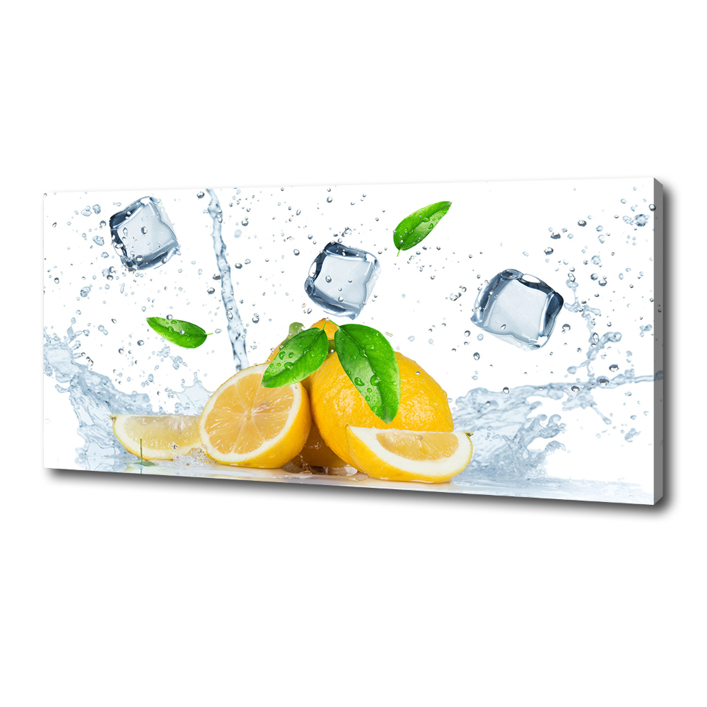 Tableau mural sur toile Citrons avec glace