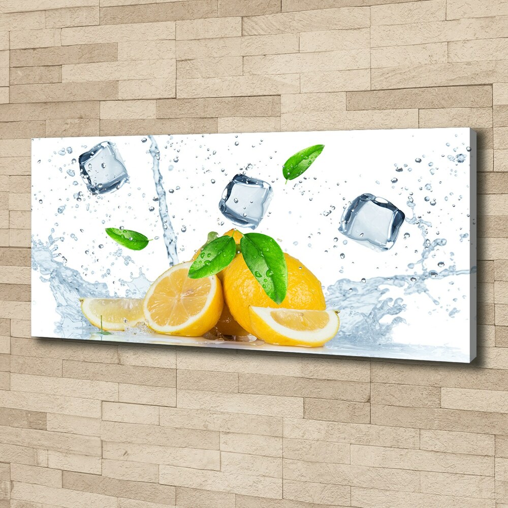 Tableau mural sur toile Citrons avec glace