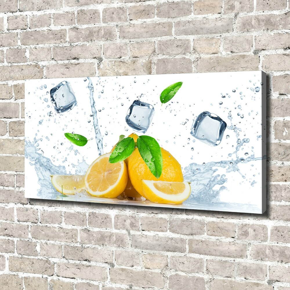 Tableau mural sur toile Citrons avec glace