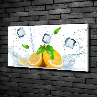 Tableau mural sur toile Citrons avec glace