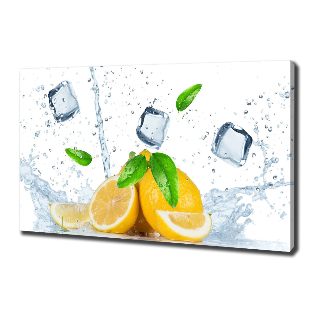 Tableau mural sur toile Citrons avec glace