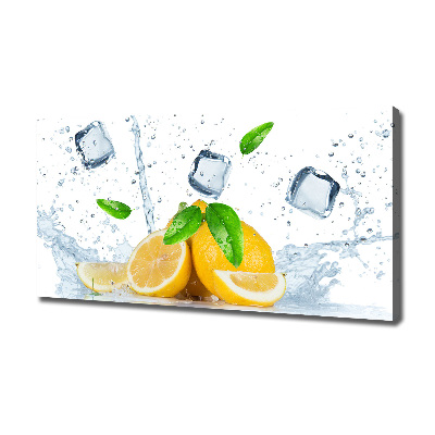 Tableau mural sur toile Citrons avec glace