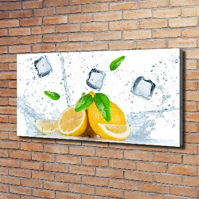 Tableau mural sur toile Citrons avec glace