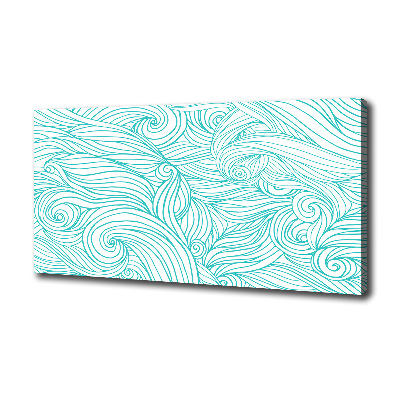 Tableau imprimé sur toile Vagues bleues