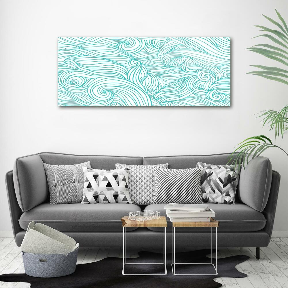 Tableau imprimé sur toile Vagues bleues