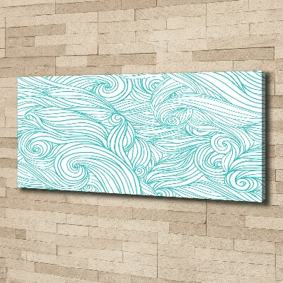 Tableau imprimé sur toile Vagues bleues