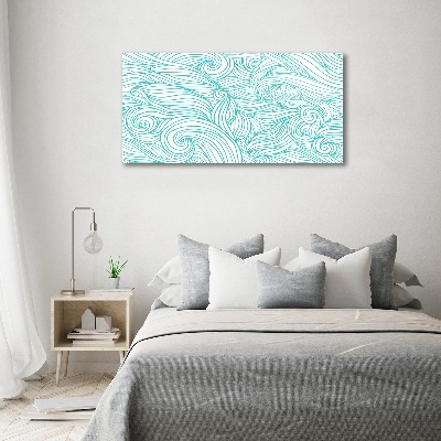 Tableau imprimé sur toile Vagues bleues