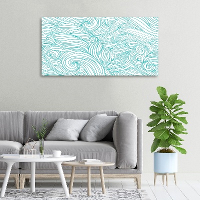 Tableau imprimé sur toile Vagues bleues