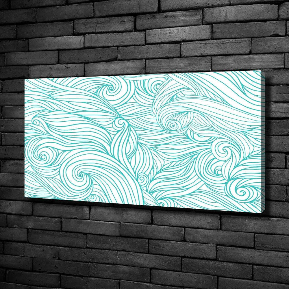 Tableau imprimé sur toile Vagues bleues