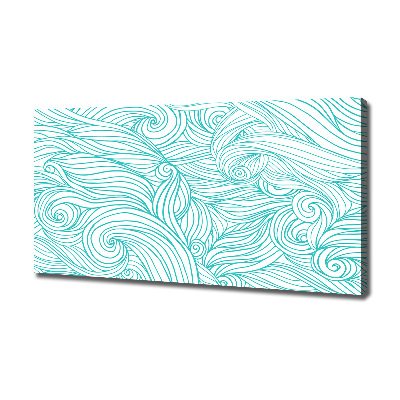 Tableau imprimé sur toile Vagues bleues